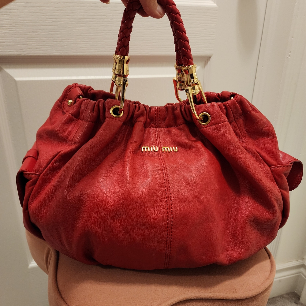 Miu Miu Red Leather Women's Bag